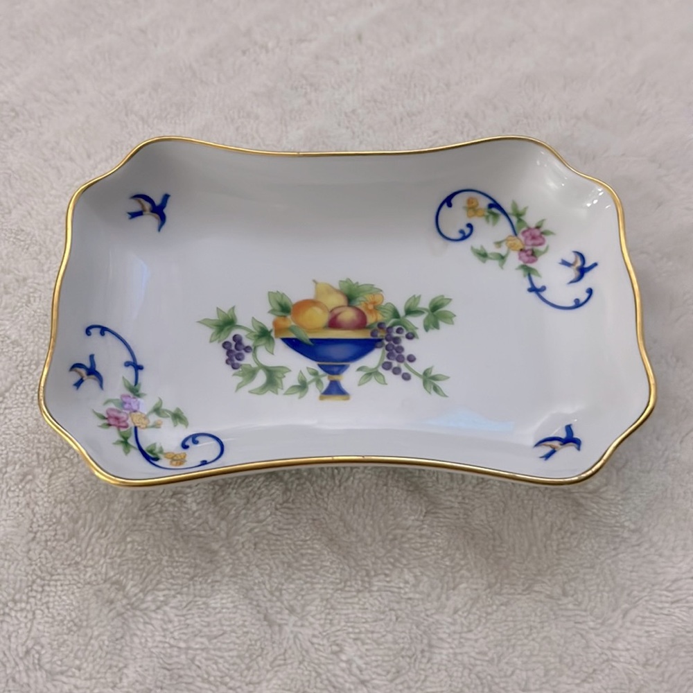 Vintage Haviland Limoges Renaissance Porcelain Trinket Catchall Tray
